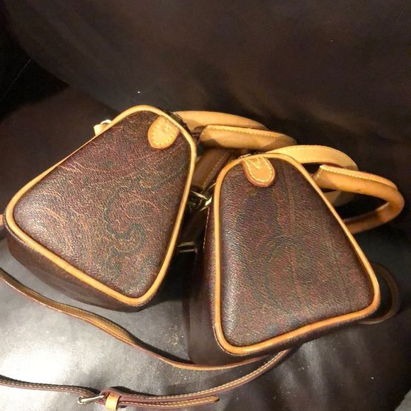 W ETRO MILANO Red Paisley Boston Speedy 20 Mini Bag w/ Crossbody Strap MINT - Picture 7 of 17